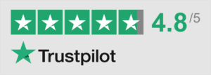 Trustpilot rating badge.