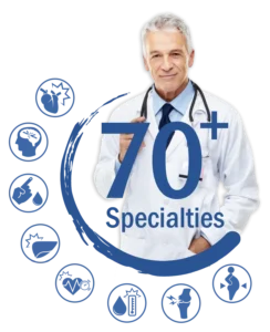 70 Plus medical specialties